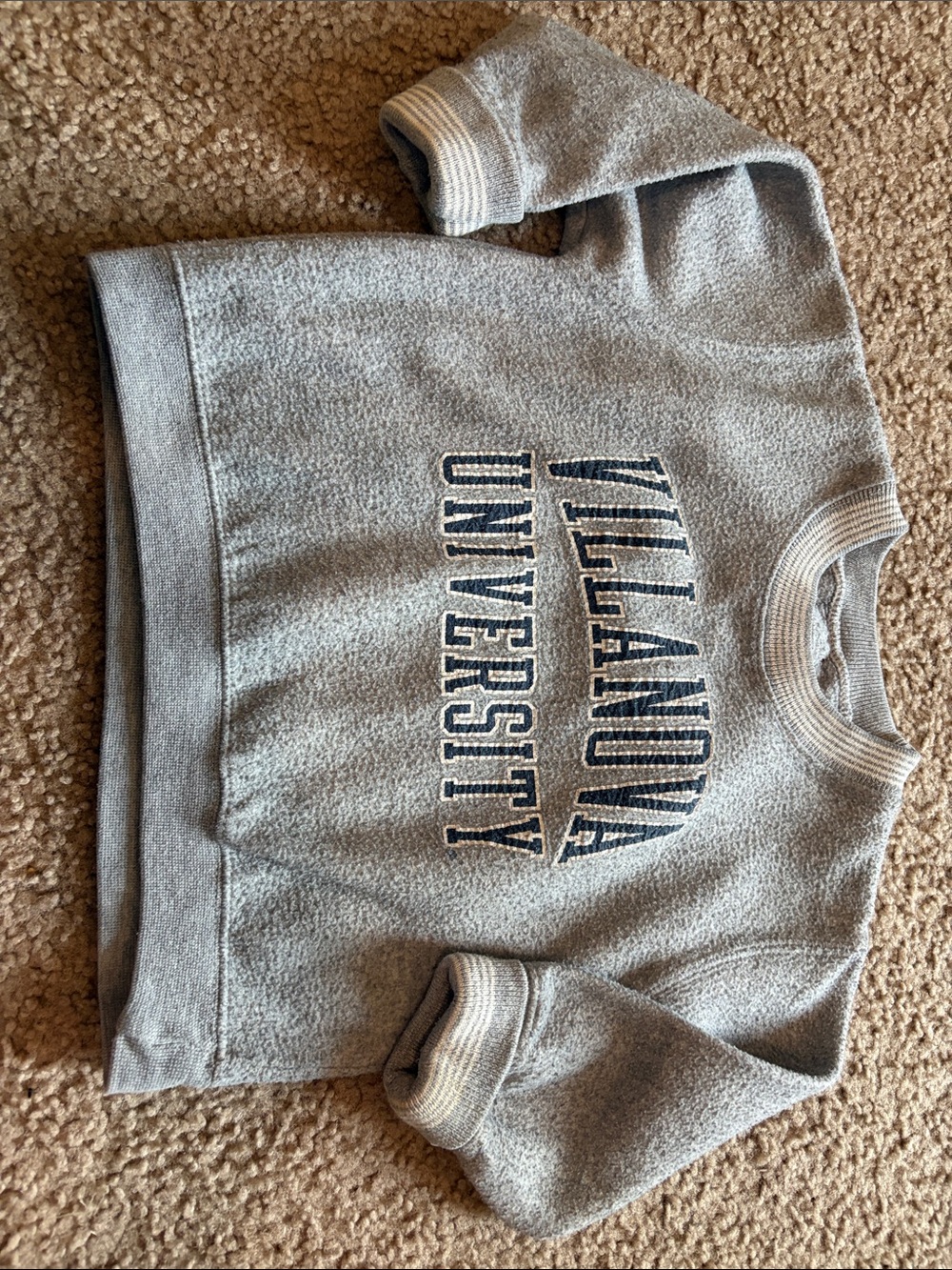 B15 Vintage 3t Villanova University Grey Kids Crewneck